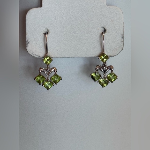 Set of 3 ~ Amethyst, Citrine and Peridot chandelier style earrings. - Picture 7 of 11